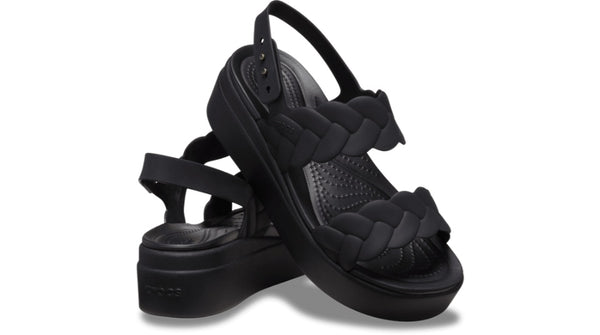 Crocs Brooklyn Woven Upper Low Wedge Black – Sole Central