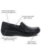 Dansko Nora Black Leather Professional Nurse Shoe
