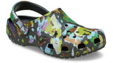 Crocs Classic Painted Floral Clog Black Sand
