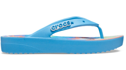 Crocs Classic Platform Tie Dye Flip Oxygen Multi