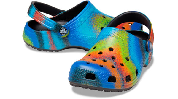 Crocs Classic Spray Dye Clog Black Multi – Sole Central