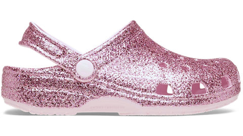 Crocs Kids Classic Chunky Glitter Clog  Pink Milk