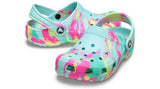 Crocs Kids Classic Marbled Clog Aquamarine Multi