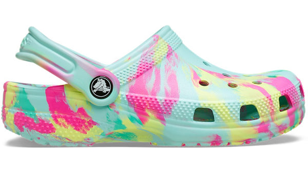 Crocs Kids Classic Marbled Clog Aquamarine Multi