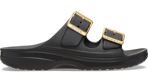 Crocs Saturday Metallic Buckle Sandal Black