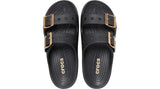 Crocs Saturday Metallic Buckle Sandal Black
