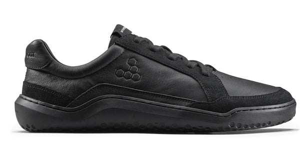 Vivobarefoot Men's Gobi II Sneaker Premium Leather Triple Obsidian
