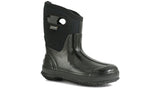 Bogs Women's Classic Mid Handle Black Shiny Boots