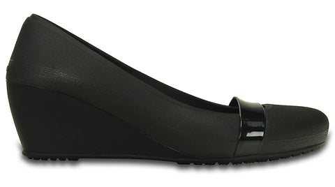 Crocs Brynn Wedge Black - Sole Central