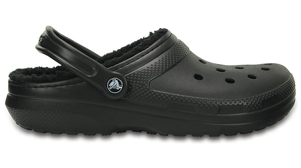 Crocs Classic Fuzz Lined Clog Black-Clogs