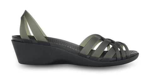 Crocs Huarache Mini Wedge Black - Sole Central