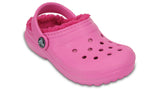 Crocs Kids Fuzz Lined Clog Party Pink Candy Pink-Clogs