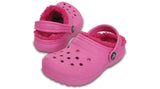 Crocs Kids Fuzz Lined Clog Party Pink Candy Pink-Clogs