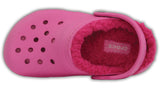 Crocs Kids Fuzz Lined Clog Party Pink Candy Pink-Clogs