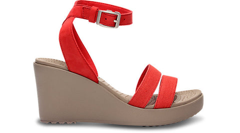 Crocs Leigh Wedge Scarlet Mushroom