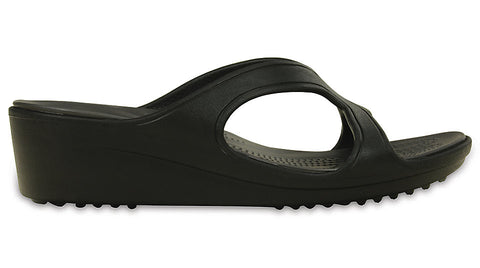 Crocs Sanrah Wedge Sandal Black Graphite