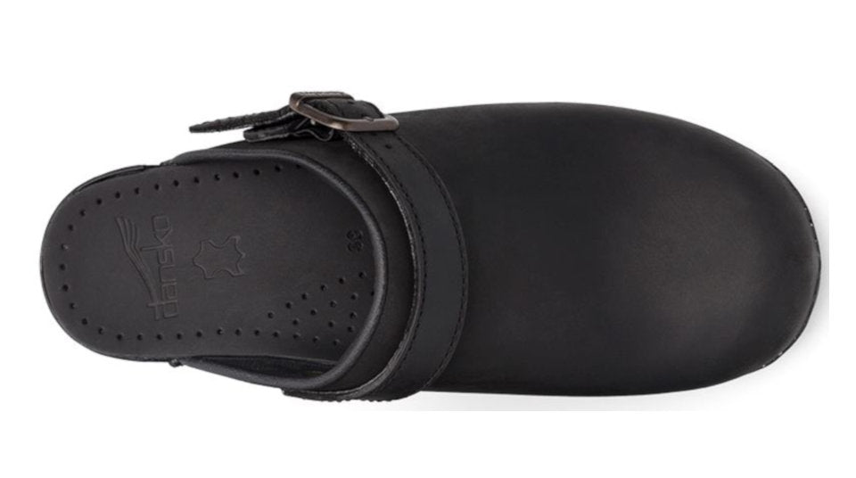 Pantoufles Femme Dansko Ingrid - Cuir Noir Huilé - Résistantes à L’eau - Taille 41/42 EU