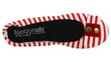 Footzyrolls Candy Striper Red